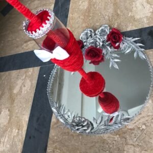 Hand Decorated Doodh Pilai Glass for Wedding