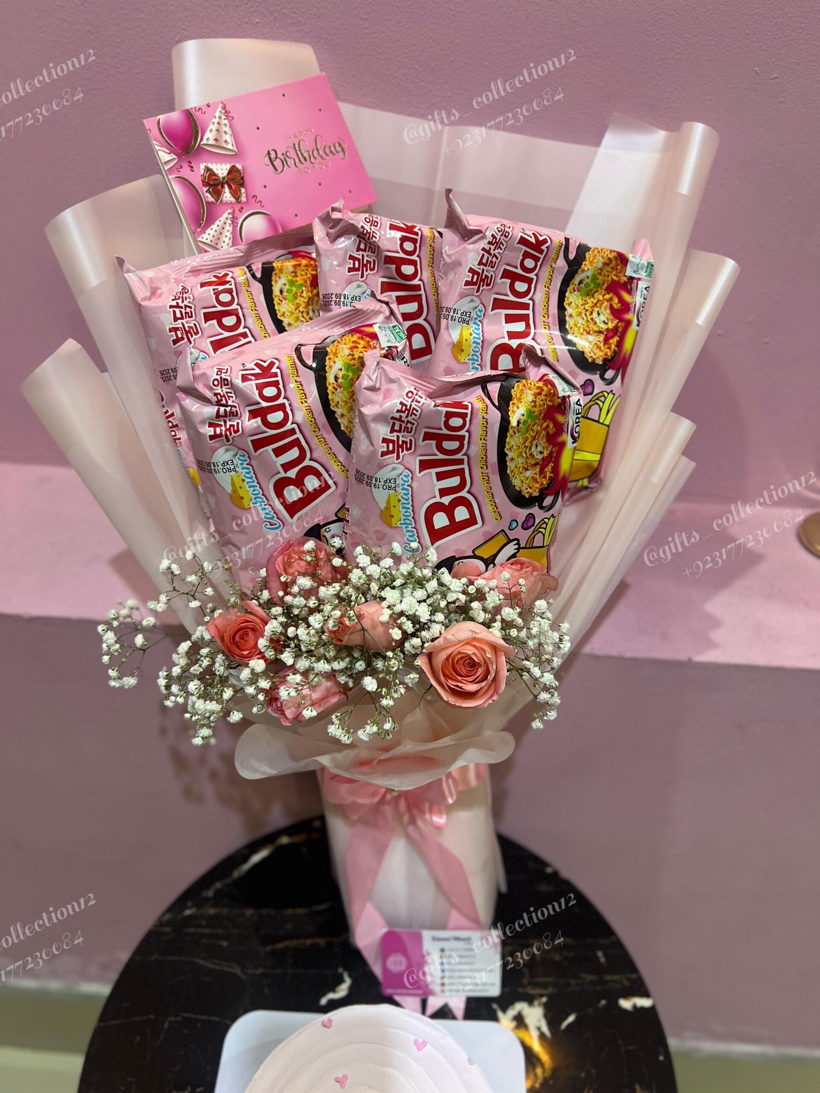 Birthday Cake & Bouquet Gift Set - Image 3