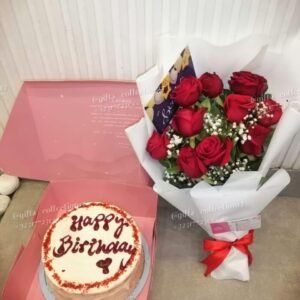 Birthday Cake & Flower Surprise