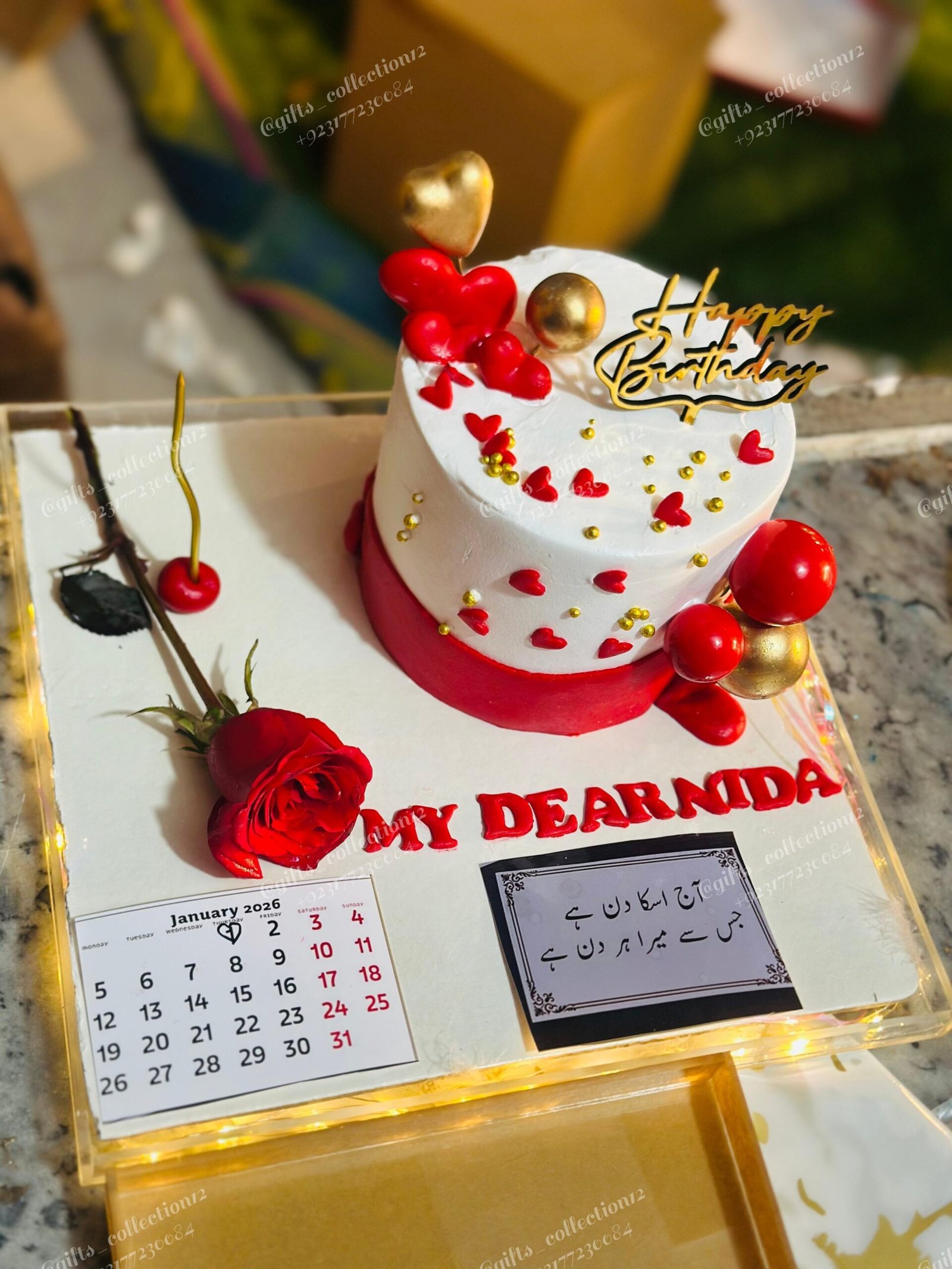 Cake & Flowers Gift Set - Image 3