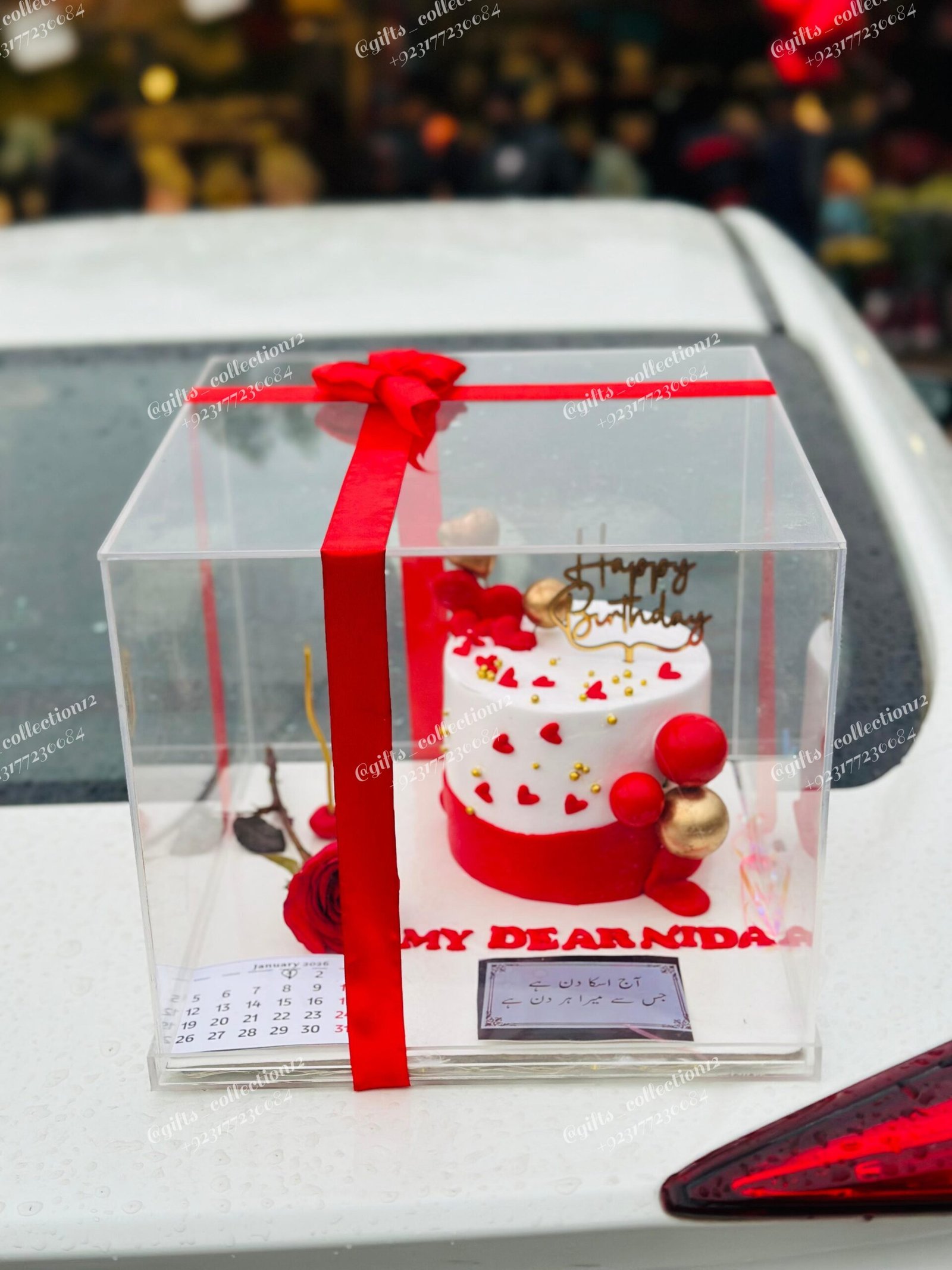 Cake & Flowers Gift Set - Image 4