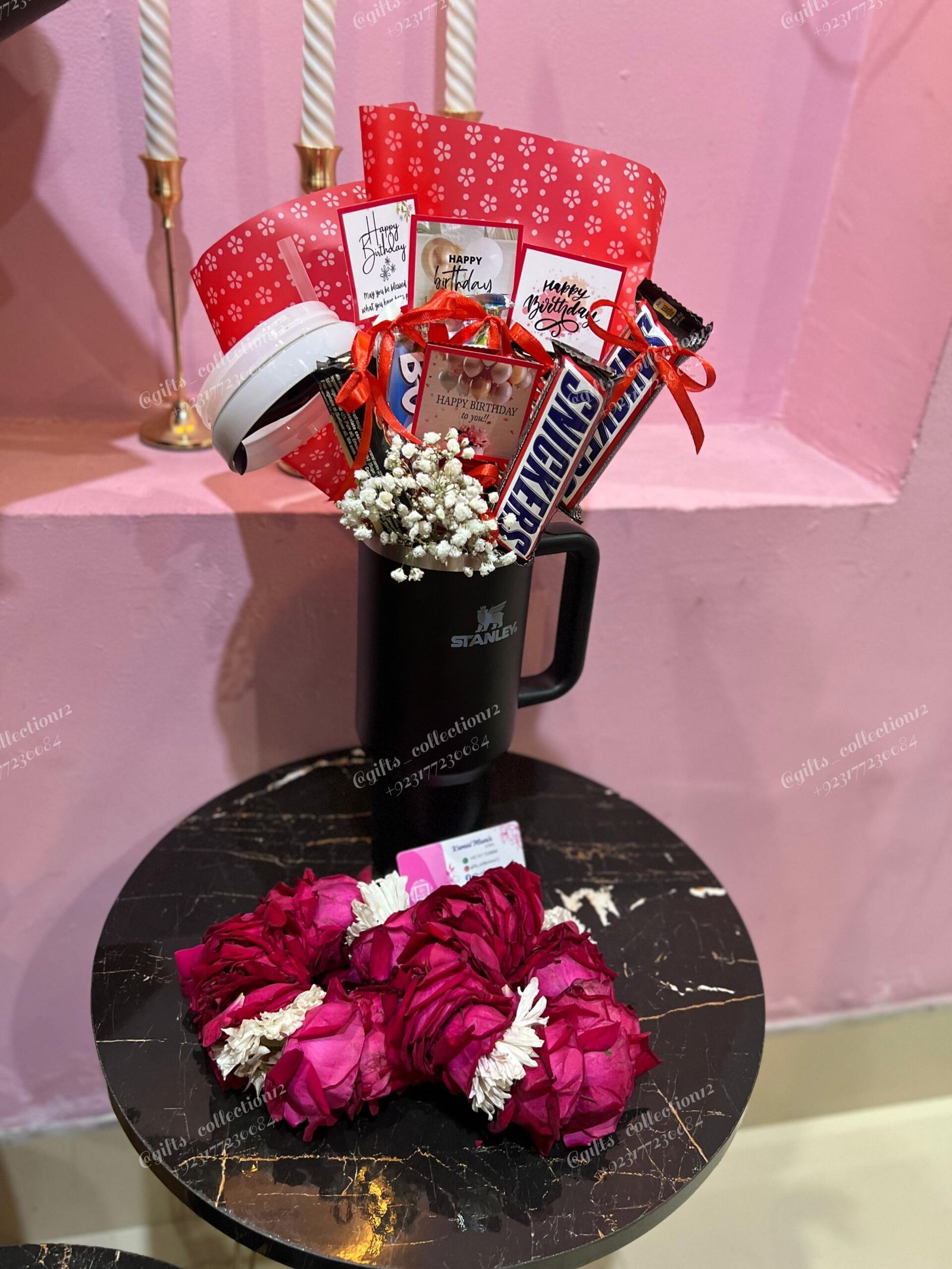 Birthday Cake & Flowers Gift - Image 3