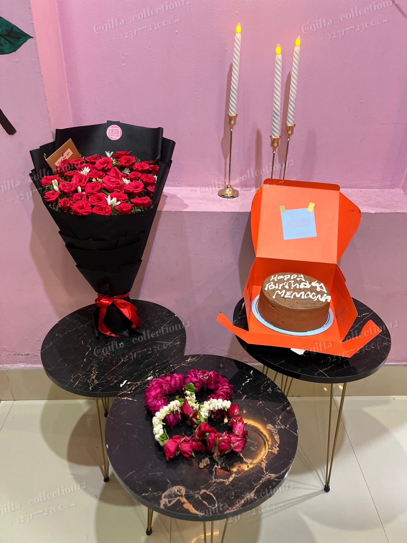 Sweet Birthday Cake & Bouquet